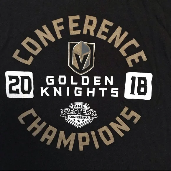 Vegas Golden Knights 2018 Conference Champions Roster Tank Top Size Small Flawed - Picture 2 of 9